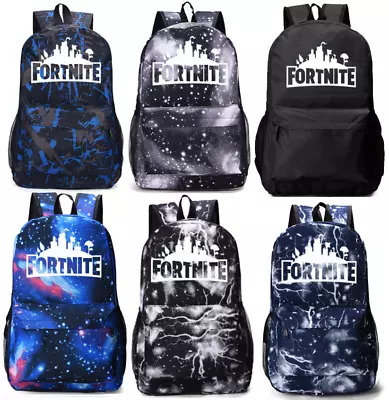 Student School Book Bag Backpack Kids Boys Teenagers Galaxy Fort Night Luminous • $18.98