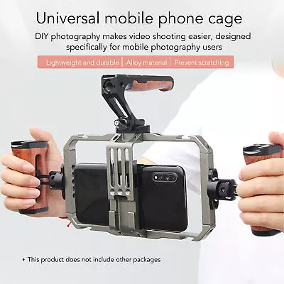 Smartphone Video Rig Camera Cage Phone Video Stabilizer Grip Vlogging Cage F BT5 • $63.01