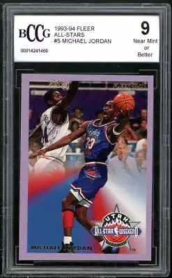 1993-94 Fleer All-Stars #5 Michael Jordan Card BGS BCCG 9 Near Mint+ • $75