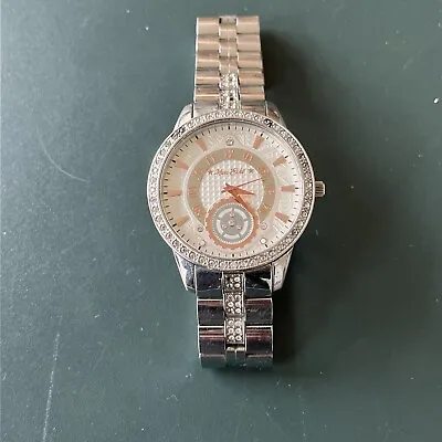 Marc Ecko Watch Men Bling Gold Tone Needs Battery Silver • $29.99