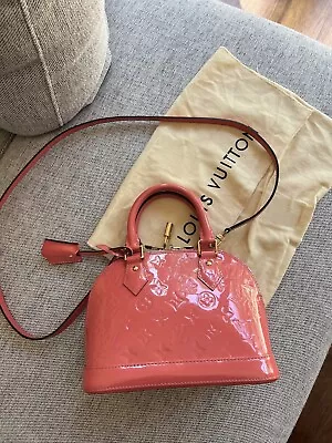 Louis Vuitton Alma Monogram Vernis Coral Crossbody Bag Authentic • $885