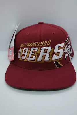 Vintage 90’s NFL San Francisco 49ers Sports Specialties Red Grid SnapBack Hat • $79.99