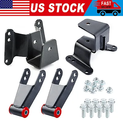 4'' Rear Drop Lowering Hanger Shackle Kit For 1973-1987 Chevy GMC C10 2WD Pickup • $54.89