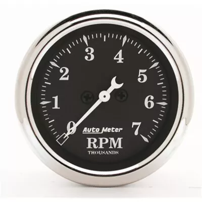 AutoMeter Gauge Tachometer 2-1/16in. 7K RPM In-Dash Old Tyme Black • $206.55
