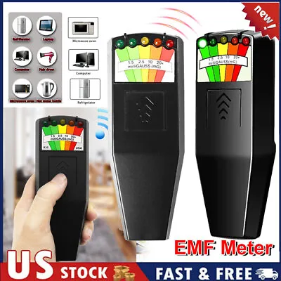 LED Magnetic Field Detector EMF Meter Ghost Hunting Tester Paranormal Equipment • $15.99