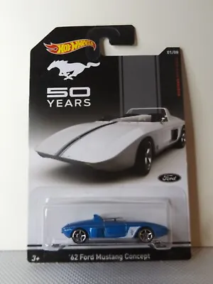 Hot Wheels  Mustang 50 Years '62 Ford Mustang Concept #1/8 • $7.99