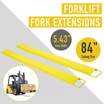 84in. Pallet Forklift Steel Extension Slide On Clamp Anti-Skid Lift Truck Yellow • $118.79