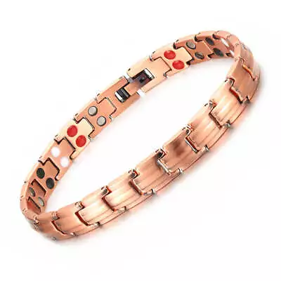 Pure Solid Pure Copper Magnetic Bracelet Women Men Arthritis Pain Relief Energy • $32.42