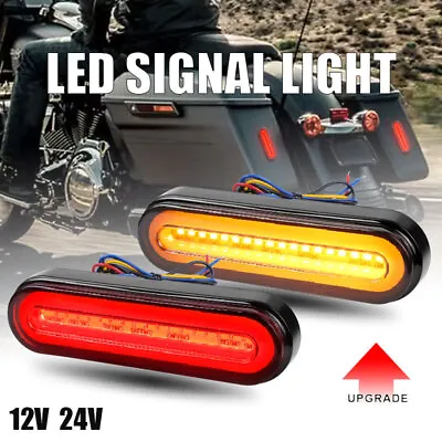 2X Motorcycle 5  LED DRL Brake Stop Turn Signal Tail Light Flowing For UTV ATV • $18.98