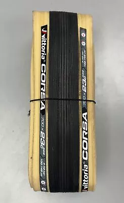 VITTORIA CORSA G+ TIRE 700x23c BLACK/TAN FOLDABLE • $35