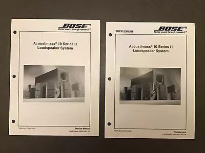 Service Manual For The Bose Acoustimass 10 Series II Loudspeaker Speaker System • $9.79