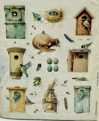 Vtg Marjolein Bastin Stickers Nature's Sketchbook Hallmark Bird Birdhouse 4 Shts • $9.95