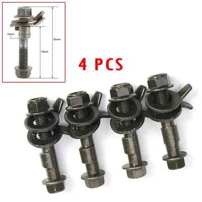 10.9 Intensity 4Pcs 14mm Steel Car Four Wheel Alignment Adjustable Camber Bolts • $23.60