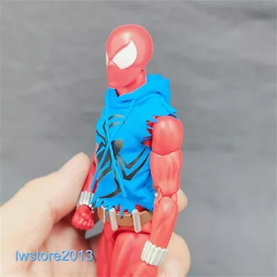 1:12 Scarlet Spider-Man Hoodie Coat Clothes For 6'' Male Mafex Figure Body Toys • $14.71
