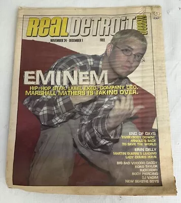 Real Detroit Weekly Newspaper November 24-December 1 1999 Eminem Newspaper RARE • $9.99