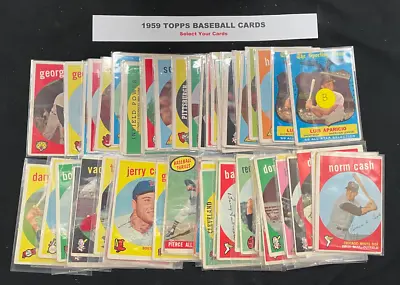$5.40 • Buy 1959 Topps Baseball Card Singles - Pick Your Cards, Various Conditions