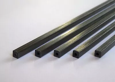 1x 4mm X 4mm X 1000mm Square Pultruded Carbon Fibre Tube (TS4) • £13.75