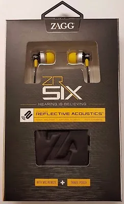 *LOWEST PRICE*  QTY: 4 Zagg ZR Six W/Mic + Remote - Yellow/Black 3.5mm  • $18.75