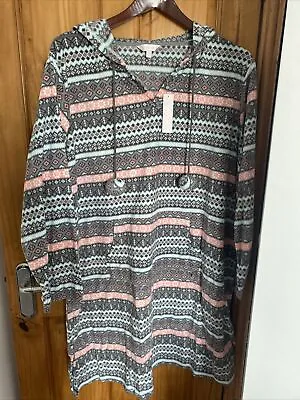 £13.90 • Buy Bnwt Fleece Hood Robe Sz 24/26 Fairisle Dress Flannel Microfleece 