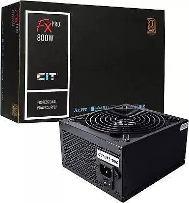 CIT FX Pro 800w 700w 600w 500w 80 Plus Bronze PSU Power Supply For Pro Gamers • £33.99