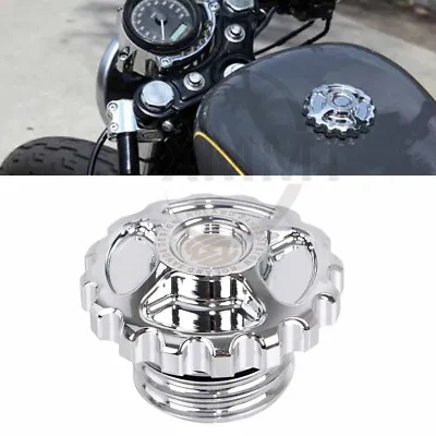 $18.98 • Buy Chrome RSD Fuel Gas Tank Cap Cover For Harley Dyna Low Rider/Fat Bob/ Wide Glide