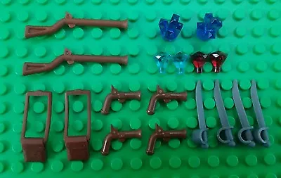 *NEW* Lego Muskets Rifles Pistols Swords Gems Crystals For Minifigs Figs Pack • $9.90