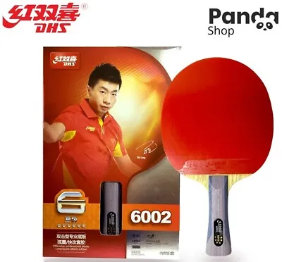 Racket DHS R6002 Paddle Table Tennis 6Star Long Handle Bat Ping Pong • $52.90