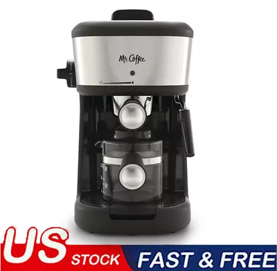Black Mr. Coffee 4-Shot Steam Espresso Cappuccinoand Latte Maker • $81.89
