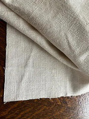 Ivory White 5 PIECES SILK / Linen Weave FABRIC PCS VINT Prettier Then Shown RICH • $22.99