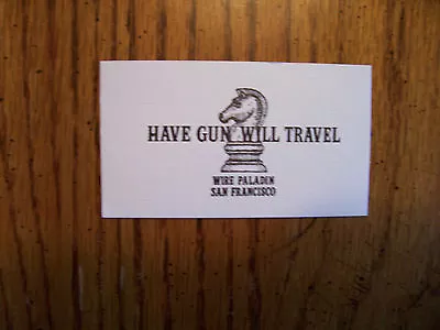 Classic Western Shows  Paladin  Have Gun Will Travel  Card Lone Ranger LAMINATED • $2.49