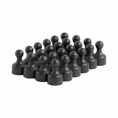 Strong Heavy-Duty Black Plastic Magnetic Push Pins (24 Pack) • $14.99