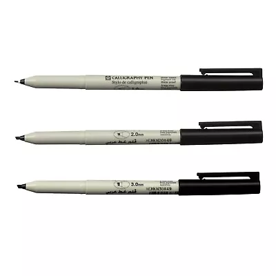 Sakura - Calligraphy Pen Black - 1mm 2mm 3mm - Various Pack Sizes • £3.49