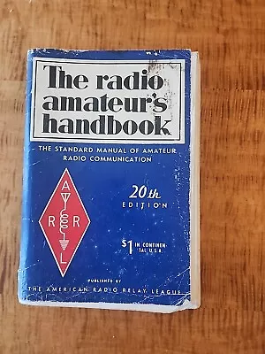 1943 THE RADIO AMATEUR'S HANDBOOK ARRL 20th Edition Paperback • $10