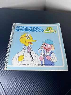 Vintage Sesame Street Big Bird Beep Book People In Your Neighborhood • $2.80