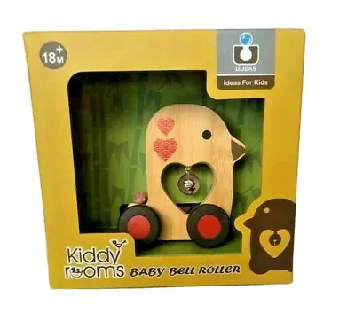 Wooden Baby Bell Roller Toy. Eco Friendly Bamboo. Cute Designs. • £9.25