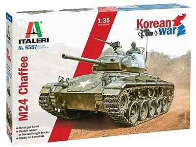 Italeri 1/35 M24 Chaffee Tank Korean War - Plastic Model Military Vehicle Kit • $49.60