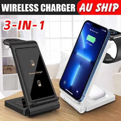 3 In 1 Wireless Charger Dock Fast Charging Station For IPhone Samsung Android • $26.95