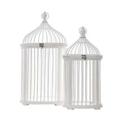 LARGE ROUND WEDDING WISHING WELL CARD BOX Wooden Bird Cage Gift Wishes White • $127.50