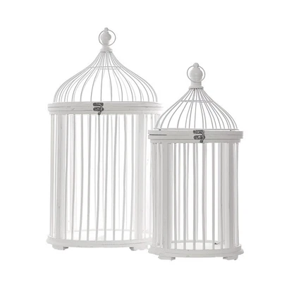 LARGE ROUND WEDDING WISHING WELL CARD BOX Wooden Bird Cage Gift Wishes White • $127.50