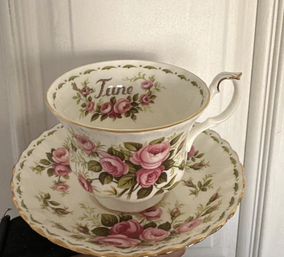 $15.99 • Buy Royal Albert Flower Of The Month Series June Roses Tea Cup Saucer Gold Trim