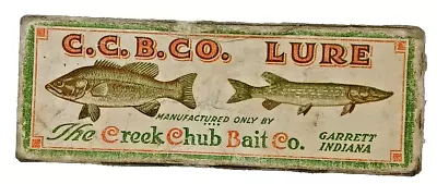 Creek Chub Plunker No. 3200 Vintage Fishing Lure Wood End Label Box C.C.B.C. • $35.99