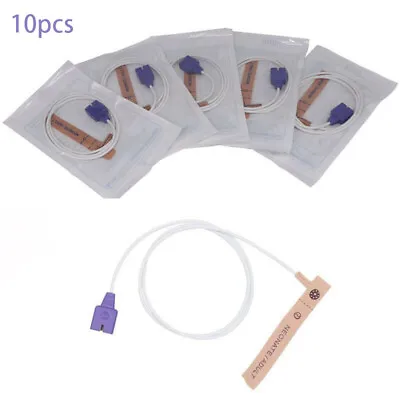$44.99 • Buy 10Pcs Nellcor Disposable Oximax Spo2 Sensor Compatible For Neonate/Adult 9 Pin