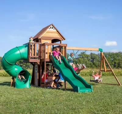 £1899.90 • Buy Kids Garden Playhouse Outdoor Children Playcentre Large Tree House Swing Set