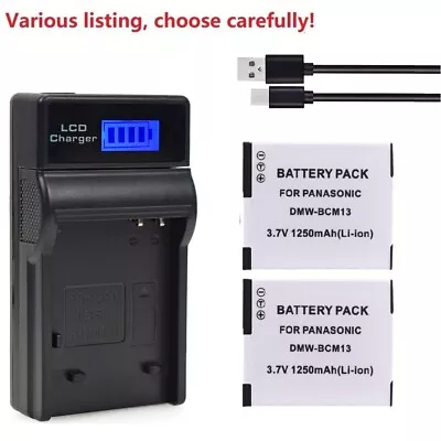 Battery Or Charger For Panasonic DMW-BCM13E Lumix DMC-FT5D TZ60TZ55 TZ70TZ71 • £13.24