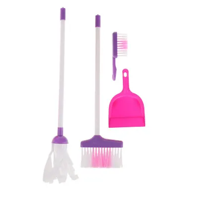 £15.85 • Buy Kids Cleaning Set 4 Piece - Toy Cleaning Set Includes Broom, Mop, Brush, Dust