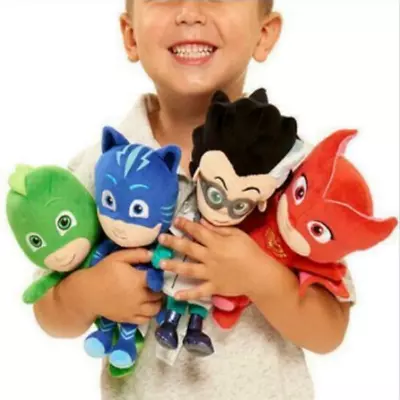 4pcs Movie PJ Masks Gekko Catboy Owlette Romeo Plush Doll Toys Stuffed Kids Gift • £7.19