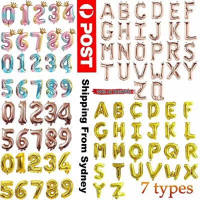 40-100cm Letter Alphabet Number Helium Foil Balloon Birthday Party Wedding Decor • $2.89