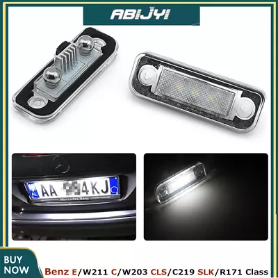 Pair [FULL LED] License Plate Lights Replacement Lamps Benz W211 W219 R171+W203 • $11.99