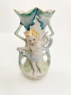 $17.99 • Buy Vintage Ucagco China Hand Painted Cherub Boy Vase Bud Vase