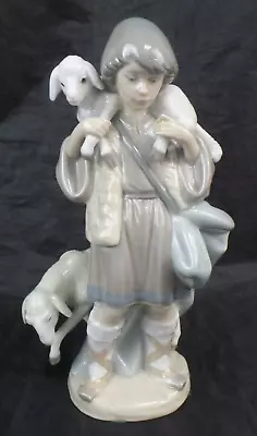 NAO By Lladro Nativity Shepherd Boy 5485 Retired Porcelain Figurine • £100